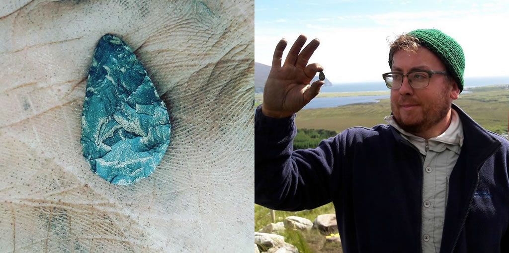 Chert arrowhead found by Rob