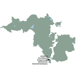 Map of Achill Island showing Achillbeg