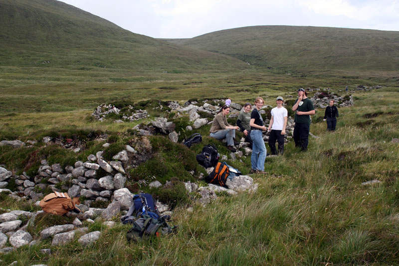 Students at Tawnaghmore excavation site, summer 2022