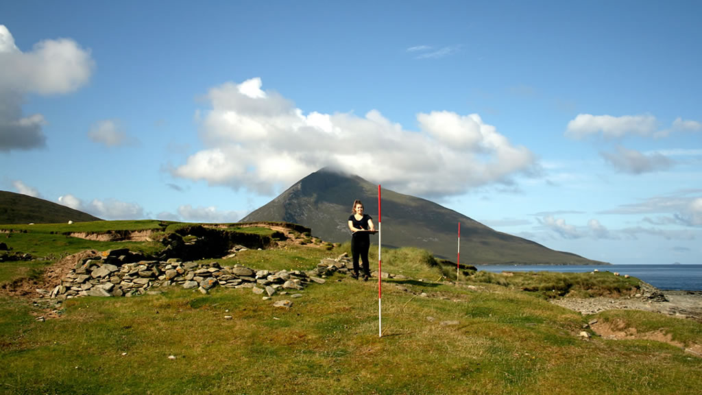 Surveying at Caraun Point, Achill Island